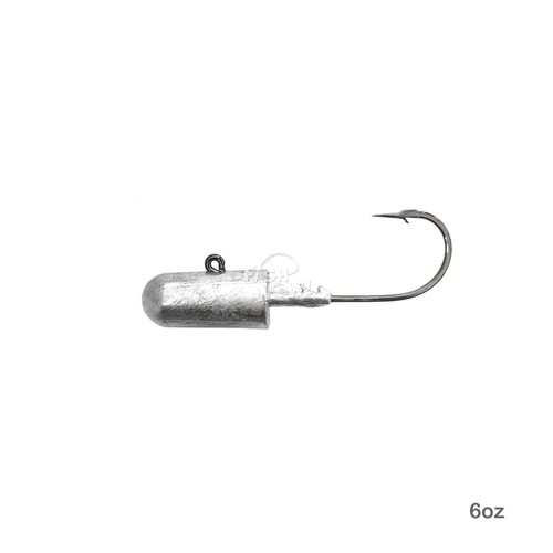 Menge 5 Angeln 6 Unzen Kugel Jig Kopf 10/0 Mustad Haken 32786 Nickel 2x stark einfach - Bild 4 von 8