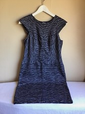 Womens Ann Taylor Navy Blue Sleeveless Business Casual Knee Length Dress Size 6