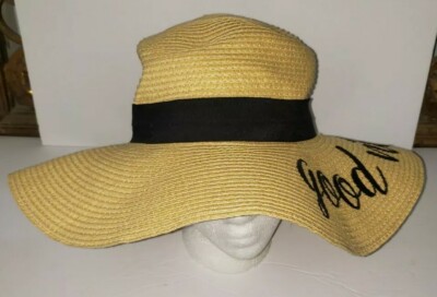 CC black weave sun hat C.C STC0018 Woven Straw Sun Hat With Down Turned Brim  main image 2