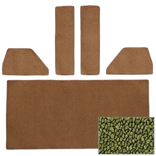 1948-52 Ford F1, F2, F3, F4 Die-cut Rear Accessory Set Loop Carpet! - Picture 15 of 41