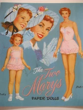 THE TWO MARYS Paper Doll Book - Two Sets of Sisters & Matching Clothes