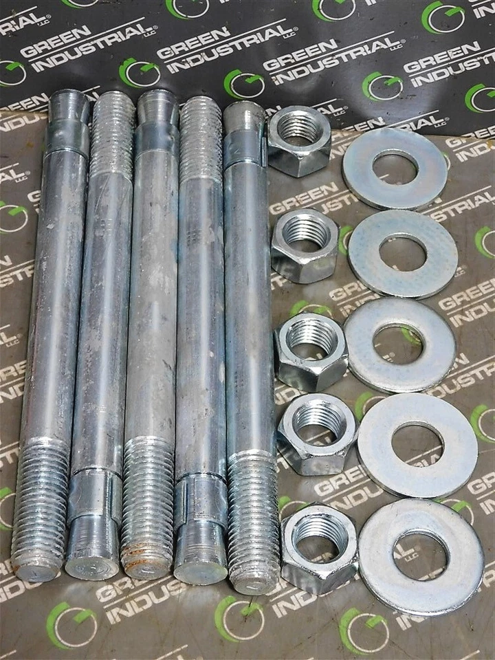 NUEVO Caja de 5 anclajes de cuña TruBolt de cabeza roja Ramset/TW 1 X 12 taladro tamaño 1" Foto 2 de 4