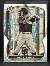 Samuel Zavala Prospect Rookie Card 2023 Bowman BP-75 San Diego Padres Baseball 