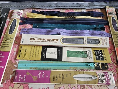 Vintage Lot of 22 Zippers Various Sizes & Colors. | eBay