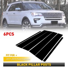 6pc Door Window B Pillar Post Panel Trim Cover Black For 2011-2019 Ford Explorer 6pc Door Window B Pillar Post Panel Trim Cover Black For 2011-2019 Ford Explorer
