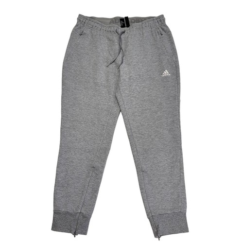Adidas Tapered Tracksuit Bottoms Grey Drawstring Women's UK L 1618 W34