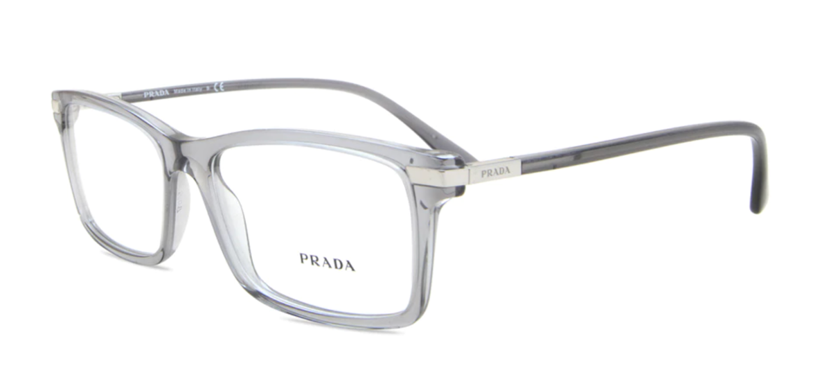 New Prada Reading Glasses VPR 03Y 08U-1O1 56-17 150 Crystal Grey
