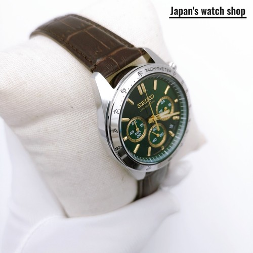SEIKO SBTR017 Green Chronograph Quartz New US DDP (duties prepaid) - Picture 22 of 24