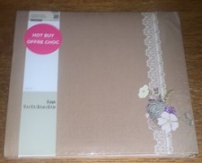 New Recollections Memory Scrapbook Album 12x12 Brown Flowers 30 Protector Sheets