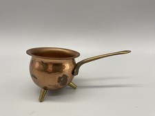 Vintage Miniature Dollhouse Mini Copper Pot 4 Long W/ Handle