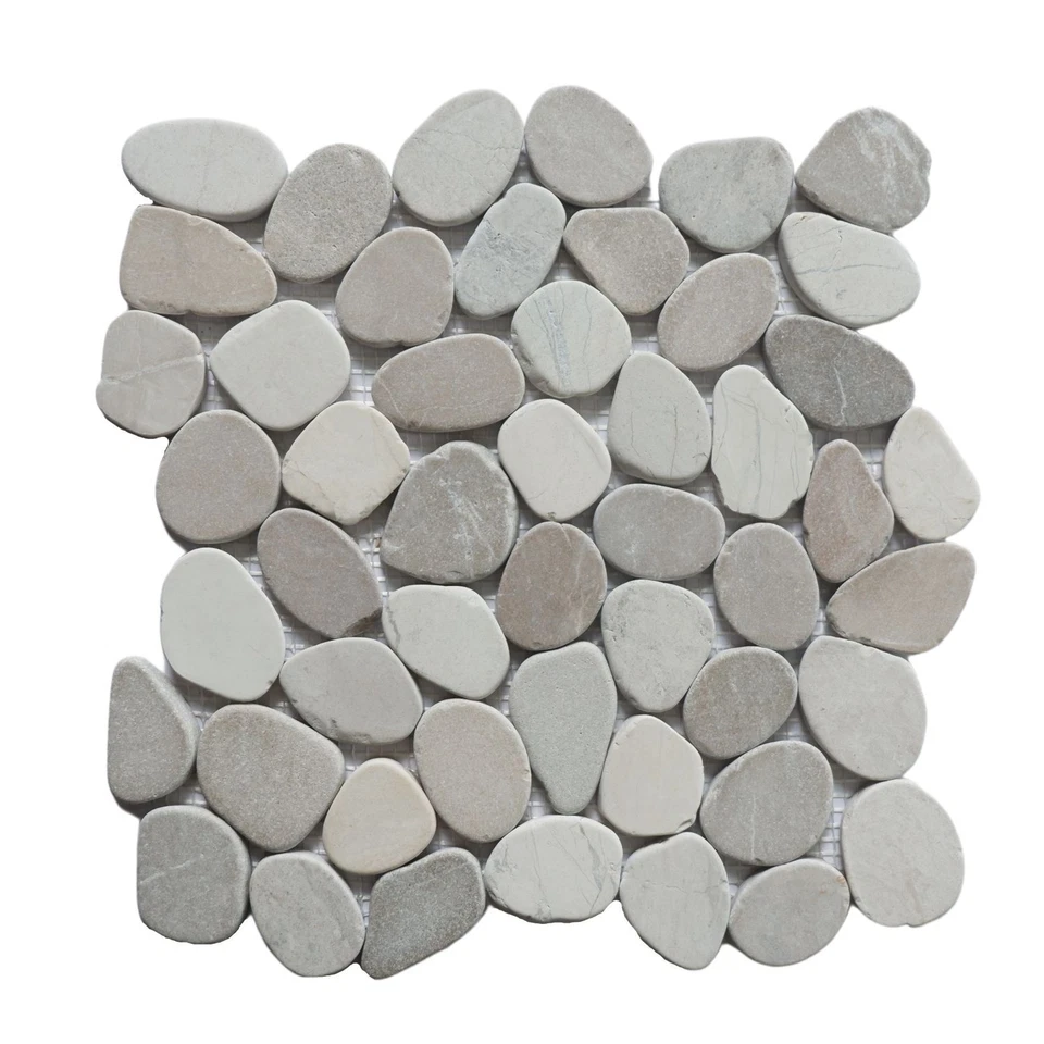 Capucino Sliced Pebble Mosaic Bathroom Wall Backsplash Floor Tiles ($10.33/SqFt) - Image 3 of 4