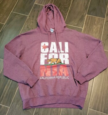 Dimco Apparel California Republic Sweatshirt Hoodie Men's Size Large Pullover 