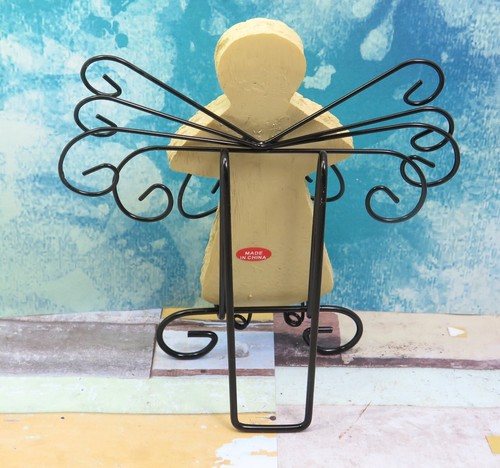 2 Piece Friends Angel Figure Wire Stand Cork Like Resin Cut-Out Oriental Trading - Picture 3 of 7