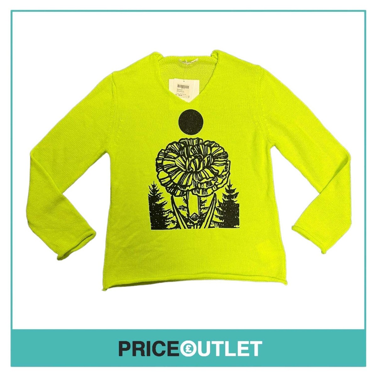 Comme des Garçons Jingle Flowers - Mens Yellow Knit Jumper - Size 