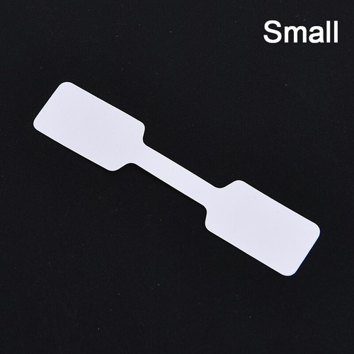 100pcs White Price Label Tags with Hanging String Jewelry Stationery Shoes xp - Picture 10 of 13