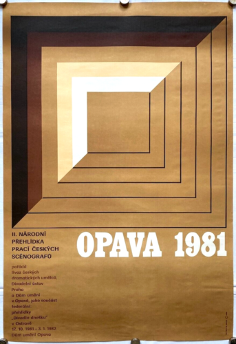 Original Vintage Poster EXHIBITION - PARADE - CZECHOSLOVAKIA -SCENOGRAPHY - 1981 - Picture 1 of 6