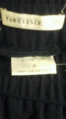 VanHeusen Studio dress pants, women's size 16, polyester, Blue NWT $78 - Picture 4 of 7