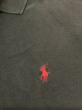 Polo Ralph Lauren Shirt Mens Soft Cotton Black Short Sleeve Sz Large Red Pony