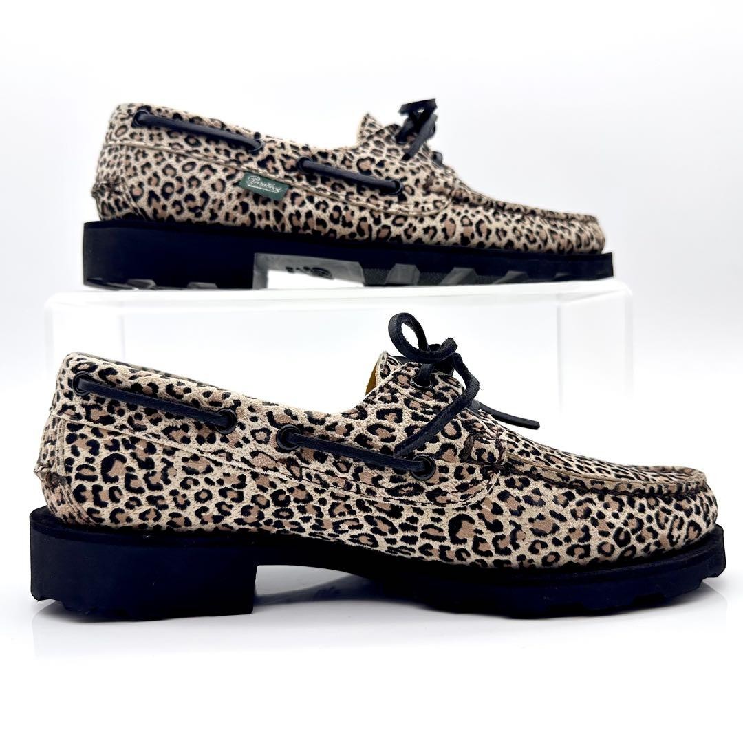 Paraboot × United Arrows MALO Leopard Deck Shoes Leather US6