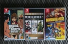Nintendo Switch Game Lot - Metal Gear Solid, GTA Trilogy, Borderlands Legendary