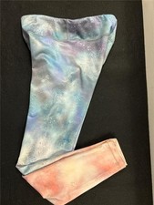 ATHLETA GIRL Printed Chit Chat Size XXL 16 Blue Pink Ombre Activewear Leggings