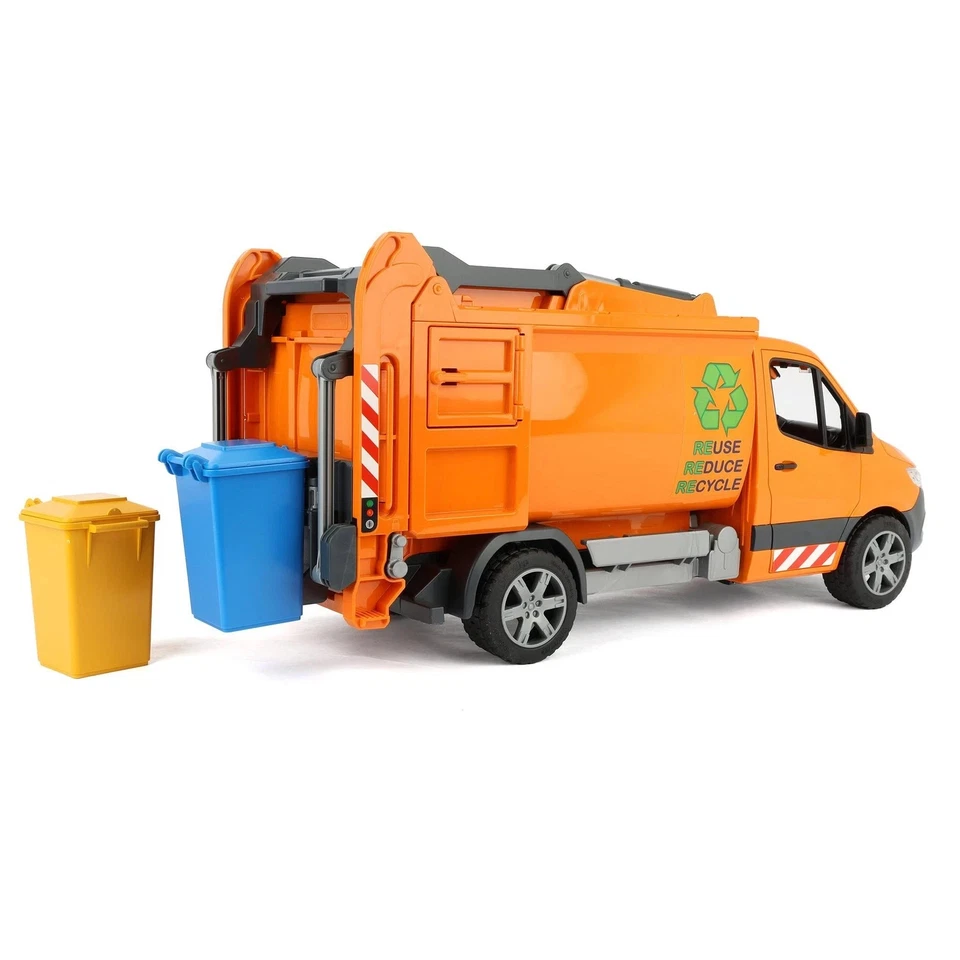 BRUDER 1:16 CAMION SPAZZATURA MERCEDES BENZ SPRINTER NETTEZZA URBANA 02682 - Immagine 2 di 4