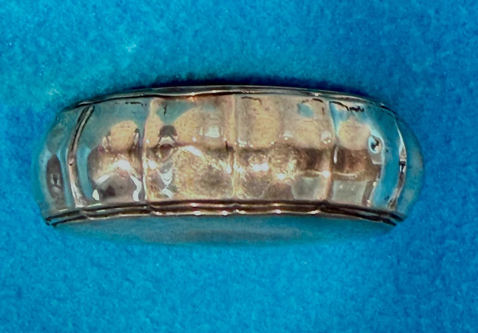 Antigua Caja 85.5% Plata Pastilla Tabaco Baratija Ovalada Grabada 2.25" x 1.5" 30 gramos Foto 4 de 4