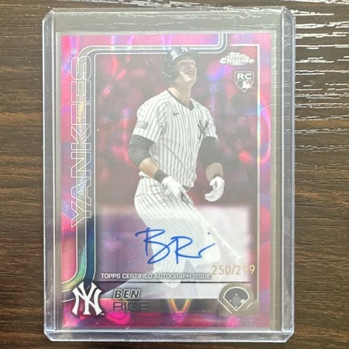 Topps 2025 Chrome Update Ben Rice RC Auto RA-BR /299 Lava Lamp Yankees