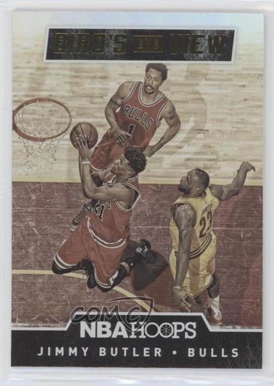 2015 NBA Hoops Bird's Eye View ( in Background) Jimmy Butler LeBron James #5 0r5
