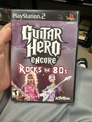Guitar Hero Encore: Rocks the 80s (Sony PlayStation 2) Tested CIB W/ Poster
