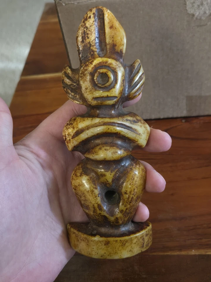 ONE-OF-A-KIND HAND CARVED GEMSTONE CYCLOPS PROTECTION IDOL STATUE MONSTER TOTEM - Image 2 of 4