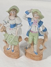 Gebruder Heubach Girl Boy Couple Bisque Porcelain Germany 5¼" Antique #2087