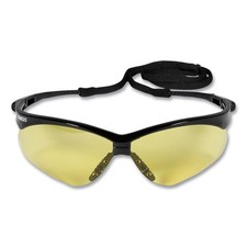 Ansell 25659 Nemesis Safety Glasses - Black Frame/Amber Lens New