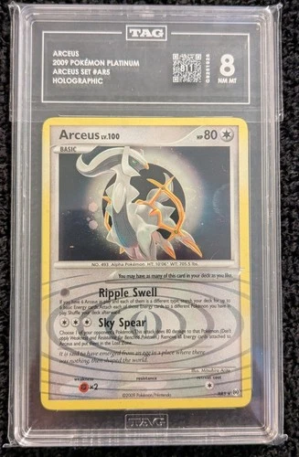 Pokemon 2009 Platinum Arceus Holo Card #AR5 TAG 8 NM MT Rare Card TCG Vintage