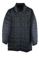Calvin Klein Womans Water Resistant Padded long Puffer Parka Blue Size M