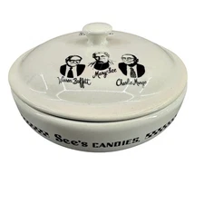 See's Candies Berkshire Hathaway 50th Anniversary Collector Bowl with Lid USA