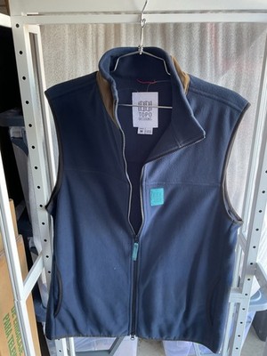 Topo Designs Men s Navy Fleece Vest   Medium