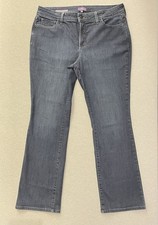 NYDJ Denim Bootcut Petite Women's Jeans Medium Wash 5-Pocket Zip Button