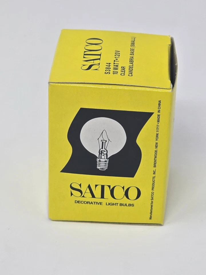 Satco S3844 10W Globe G12-1/2 Clear 120V Candelabra Base Bulb - Image 4 of 4