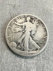1943 D Walking Liberty Half Dollar 90% Silver 50c US Collectible Coin