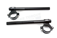 55mm BTR Hinged Clip Ons / Handlebars With Domino Grips To Fit Vyrus Bikes