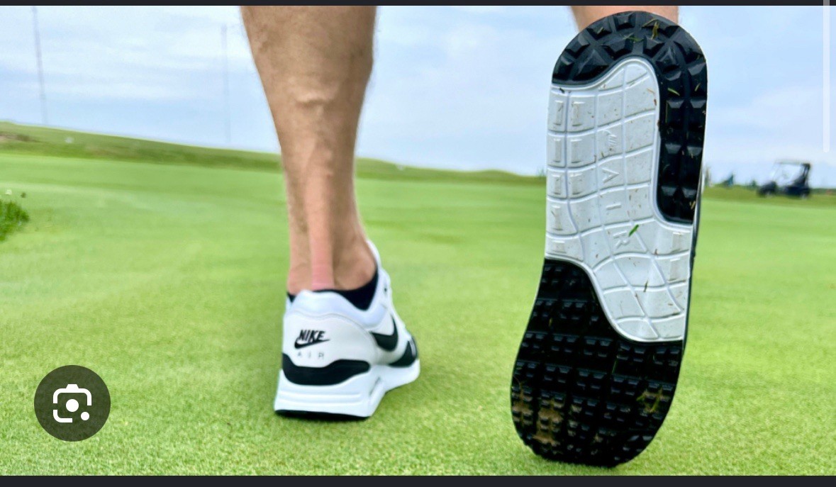 New 8.5 Nike Air Max 1 86 OG G Big Bubble Panda Black White Golf