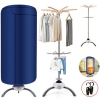 UK Electric Heated Clothes Airer Dryer Machine with Cover Indoor Use 10kg 1000W