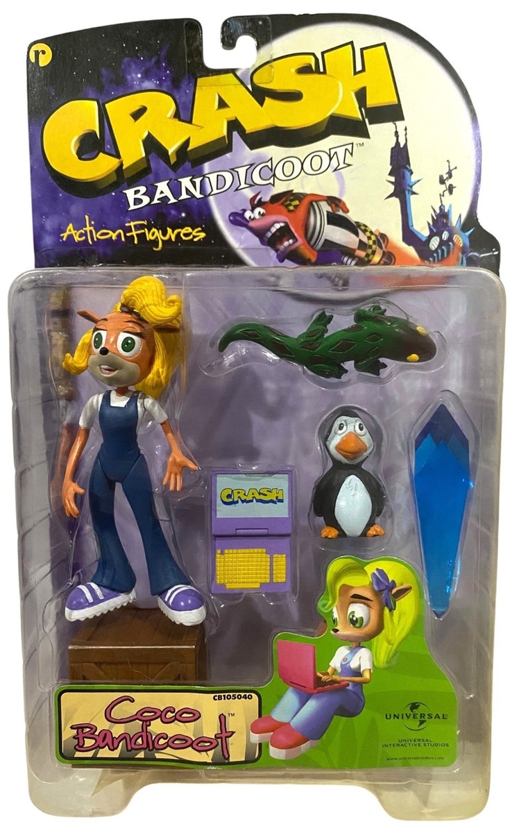 RARE 1998 Crash Bandicoot Coco Action Figure Series 1