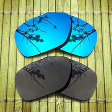 Black Blue Replacement Lens for-Oakley Plaintiff OO4057 Polarized UV Protection