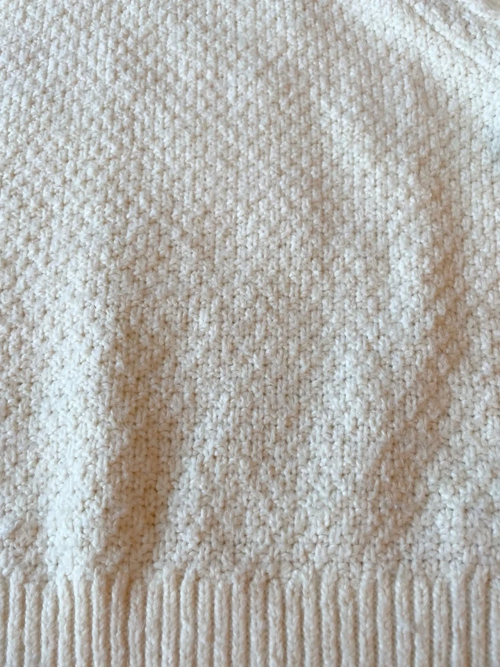 Suéter Pullover Abercrombie Niños Niñas Suave Crema Marfil Cuello Simulado, Talla 9/10 Foto 4 de 4
