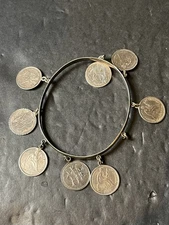 Seated Liberty Dime Love Token Braclet 