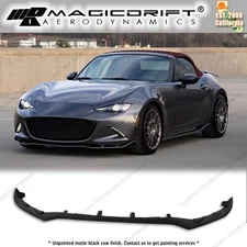 Fits 16-25 Mazda Miata MX5 JDM MS Style Front Bumper Lip Spoiler Unpainted PU