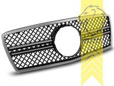 Sportgrill Kühlergrill für Mercedes Benz W210 S210 E-Klasse schwarz chrom