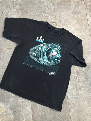 #ad NFL Philadelphia Eagles Super Bowl LII Champions Black TShit $29.00